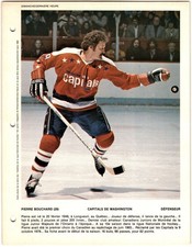 1979-80 Dimanche / Derniere Heure Photos Pierre Bouchard #NNO Washington