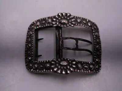 BOUCLE DE CEINTURE EN ARGENT MASSIF ORIGINE FRANCE POINCON COQ  1809 - Photo 1/4