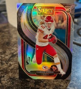 2024 Panini Select Premier Level Silver Prizm Carson Steele #142 - Picture 1 of 2