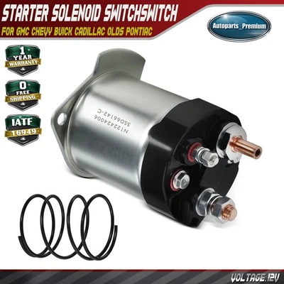 12V Starter Solenoid Switch for GMC Chevrolet Buick Cadillac Oldsmobile Pontiac - Image 1 of 4