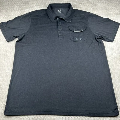 Oakley Golf Polo Pocket Shirt Black Hydrolix XXL - Image 1 of 4