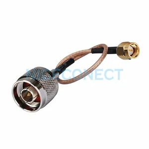 Cable coaxial coleta RF conector recto enchufe macho a N macho SMA RG316 - Imagen 1 de 3