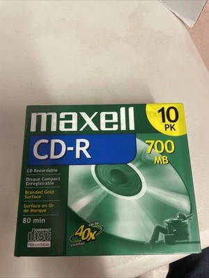 Maxwell CD-R 40X 700MB 80 Minutes Data Blank CD Recordable 10 Pack - Image 1 of 4