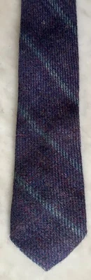 Churchill Hand Woven Men's Neck Tie Heather Blue 3”W   58"L - Image 1 of 4