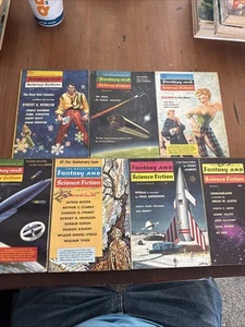 Lot of 7 Fantasy and Science Fiction Pulp Mags 1950’s-1960’s - Picture 1 of 14