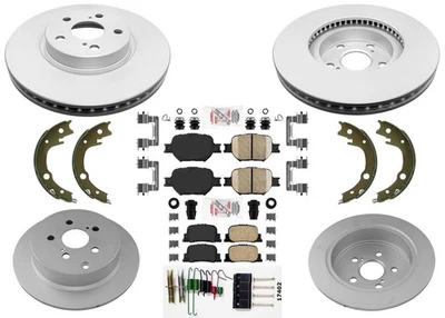 Rotores de freno de disco recubiertos GEO pastillas de freno para Scion tC Tc 2005 2006 2007 2010 Foto 1 de 4