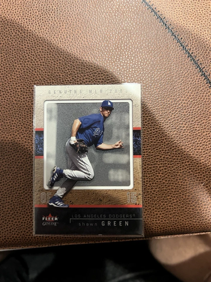 2003 Fleer Genuine Shawn Green Los Angeles Dodgers Baseball Card #92 - Image 1 of 2