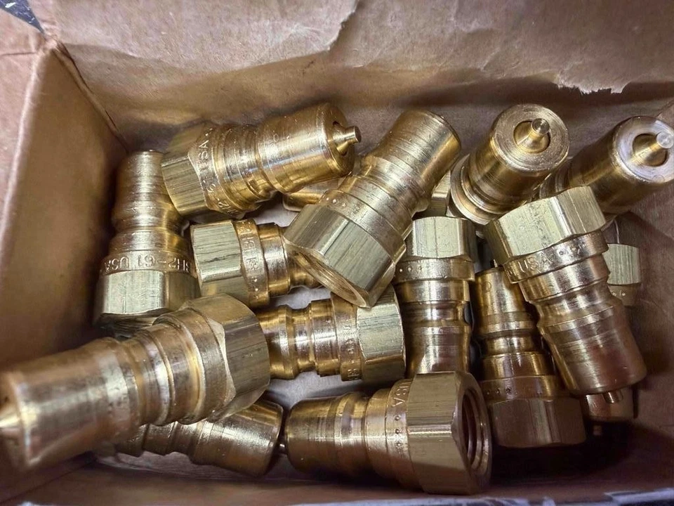 3 Parker 1/4" Brass Quick Coupling Nipples Female Thread Bh2-61 Awg120