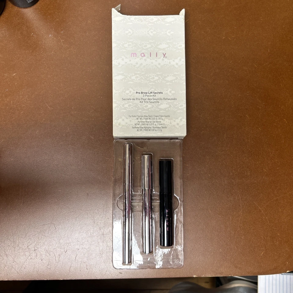 3 Piece Mally Pro Brow Lift Secrets  -  Highlighter, Pencil, Brow Gel, NIB - Image 1 of 1