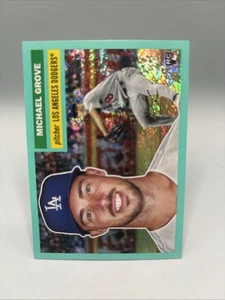 2023 Topps Archives - 1956 Topps Michael Grove #46 Aqua Sparkle Foil 03/75 (RC) - Picture 1 of 2