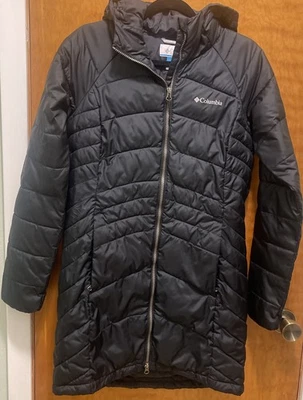 Columbia McKay Lake Puffer Chaqueta Abrigo Parka Mujer S Negro Largo Con Capucha Foto 1 de 4