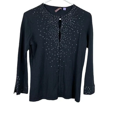 Cárdigan ligero de lana de cachemir con lentejuelas Cullen talla pequeña glam minimalista Foto 1 de 4