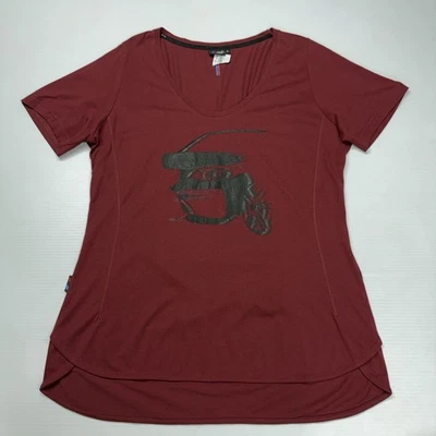 Camisa feminina BMW M-Series XL marrom logotipo carro gola redonda retrô gráfico de corrida - Imagem 1 de 4