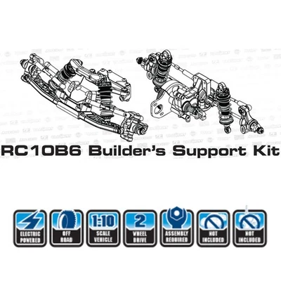 Associated 90033 RC10B6 Builders Support Kit - Image 1 of 4