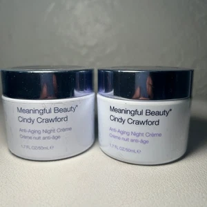 Meaningful Beauty Cindy Crawford Crema de Noche Antienvejecimiento 2x 1.7oz 50ml Nuevo Set - Imagen 1 de 4