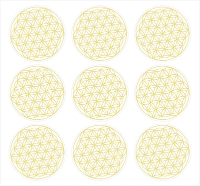 153 Lebensblume Sticker Gold Selbstklebend Spirituell DIY Geschenk Deko - Bild 1 von 4