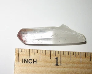 1.6" TUMBLED POLISHED NATURAL LEPIDOCROCITE QUARTZ CRYSTAL POINT MADAGASCAR 6.7g - Imagen 1 de 6