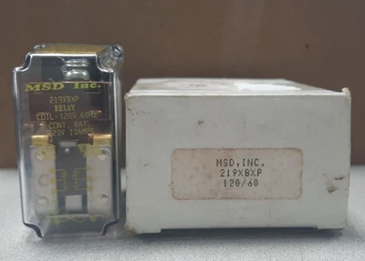 Relé MSD INC 219XBXP-120VAC, 10A Clip de Bloqueo Relé Enchufable Nuevo en Caja/NUEVO EN CAJA Foto 1 de 4