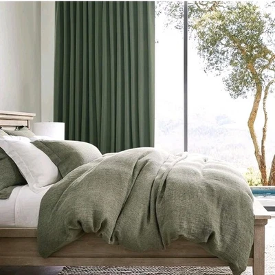 Blackout Curtains 2 Panels 52.8"x88" Green Velvet Thermal Insulated Holliday  - Image 1 of 4