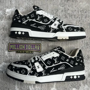 Louis Vuitton Trainer Low ‘textile Monogram’ Sz- 11LV - Picture 1 of 12
