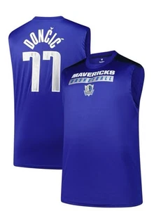 NEW Dallas Mavericks 4XL Luka Doncic Fanatics Muscle Shirt Blue Tank Basketball - Picture 1 of 5