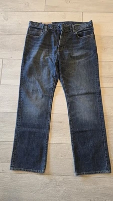 Gap 1969 Jeans Mens 36x32 Blue Dark Wash Cotton Standard Fit Loose Denim - Image 1 of 4