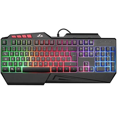 RK202 Gaming Keyboard,LED Rainbow Backlit Light up Keyboard With Membrane - Image 1 of 4