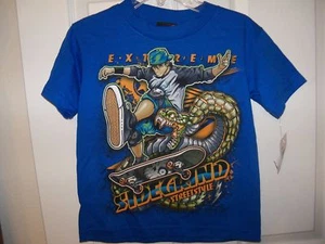 Extreme Skateboard Snake Short Sleeve Shirt Boys Size 5 / 6 Medium NWT - Picture 1 of 1