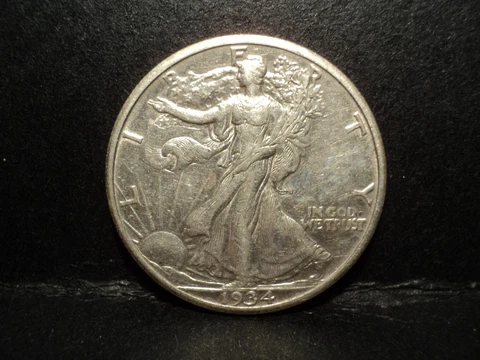 1934 S Walking Liberty Half Dollar AU Cover
