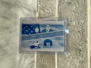 4 Your Country Cyan Plate 1/1 - Vanbiesbrouck, Barrasso, Richter, Miller 🌐🏒 - Picture 1 of 2