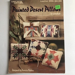 Vintage 1990 Painted Desert Pillows Leisure Arts Crochet Booklet 5 Designs 969 - Picture 1 of 2