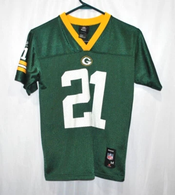 绿湾包装工队 Charles Woodson Reebok 青年尺寸中号绿色 (10-12) 球衣。 — 第 1/4 张图片