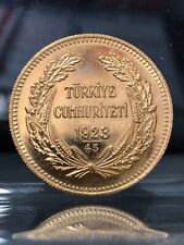 Turkey 1923/45 GEM BU  Atatürk 500 Kurush Big Old Gold Coin-1.0638 AGW-EXQUISITE