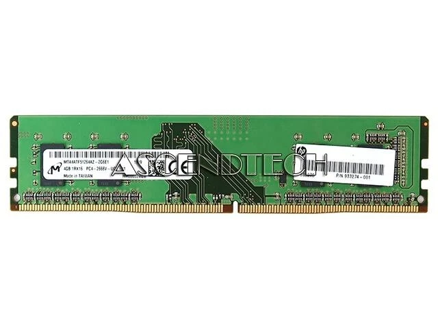 Micron 4GB 1Rx16 PC4-2666V-UC0-11 MTA4ATF51264AZ-2G6E1 1911 Memory HM00002V3J - Image 1 of 1