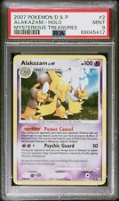 Pokémon TCG 2007 Alakazam Holo Diamond/Pearl Mysterious Treasures 2/123 PSA MT 9