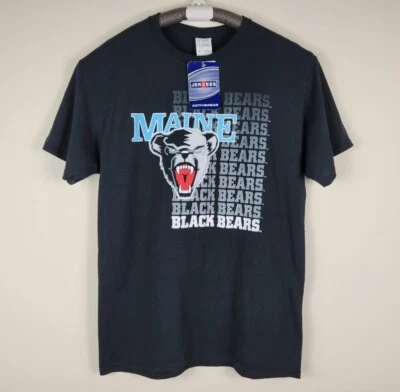 Maine Black Bears JERZEES T Shirt Black University NCAA College Mens Size M NWT - Image 1 of 3