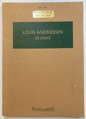 Louis Andriessen DE STAAT, HPS 1234, sheet music for orchestra, Boosey & Hawkes - Image 1 of 4