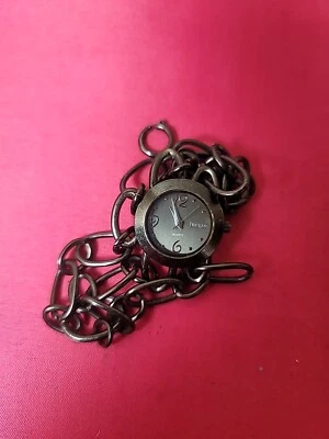 Decree Women's Chain Bracelet Watch New Battery - Runs - Black Face Needs A Hoop - Image 1 of 2