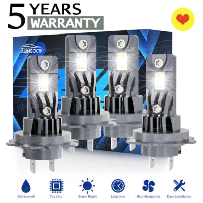 Combo de 4 faros LED H7 luz alta/baja 6500 k para Volkswagen Golf City 2007-2009 Foto 1 de 4