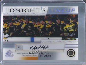 2020-21 SP Game Used Tonight's Lineup 1/1 Steven Kampfer Steve (12/8/18) x9h