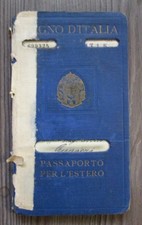 Passaporto fascista per l’estero – Regno d’Italia Anno 1937 Con marche da bollo