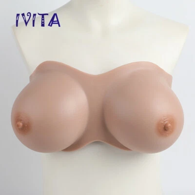 IVITA G Cup Silicone Bandeau Breast Form Crossdressing Boobs Drag Queen Breasts - Image 1 of 4