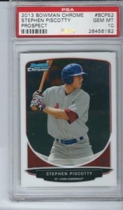 2013 Bowman Chrome Prospects #BCP52 Stephen Piscotty PSA 10 Rookie Rc Card