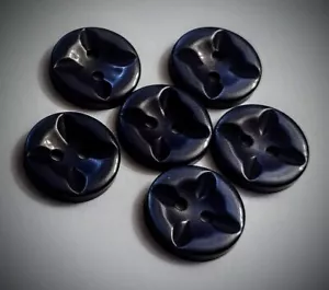 1/2" 2-Hole Star Design Navy Craft/Clothing Buttons - Picture 1 of 4