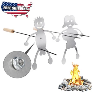 Funny BBQ Sticks Boy&Girl Men&Women Style Fork Hot Dog Roasting Campfire Tools - Picture 1 of 5