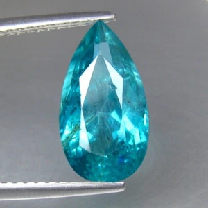 3.29 CTS 12x7mm FABULOUS FIRE SPARKLING NATURAL PARAIBA BLUE APATITE LOOSE - Picture 1 of 3