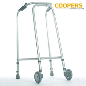Ultra Lightweight Narrow Aluminium Walker Mobility Aid Walking Frame with Wheels - Picture 1 of 9