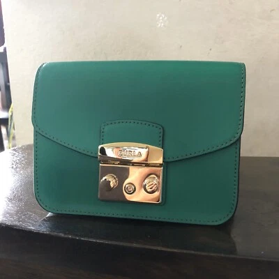 Furla Metropolis Mini Crossbody Green Emerald Rare - Image 1 of 4