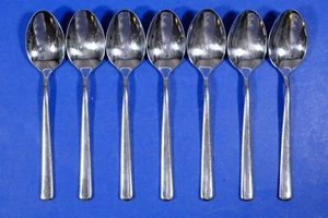 7 x WMF Cromargan Manaos Bistro Stainless Oval Soup Spoons 7 3/8” - Picture 1 of 2