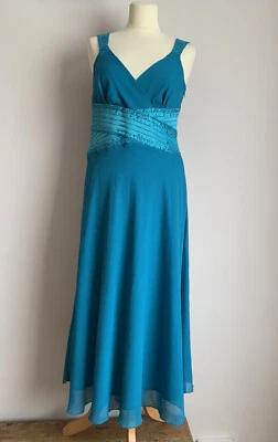 NEXT UK 10 Teal Green Evening Dress Formal Cruise Prom Bridesmaid Party BNWT - Image 1 of 4